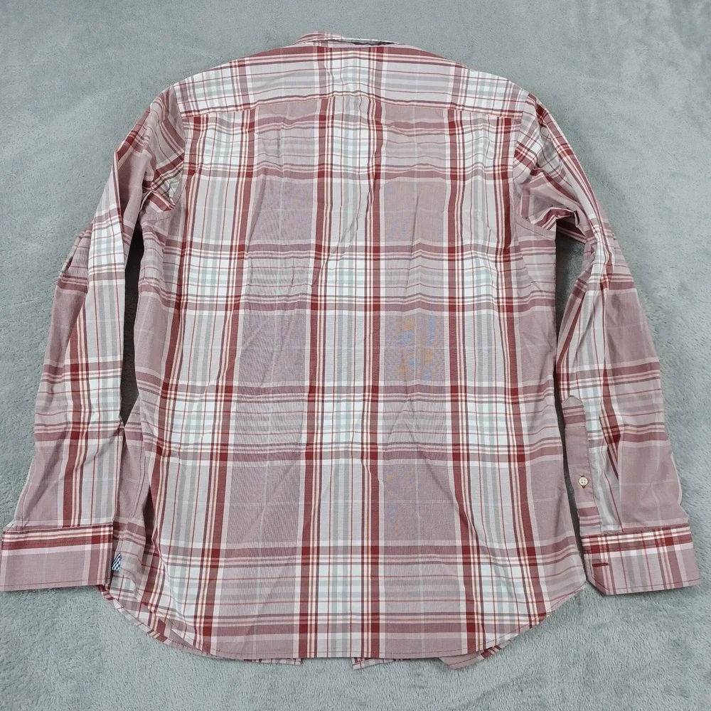 Banana Republic Shirt Mens‎ Medium Red Plaid Camden Fit Preppy